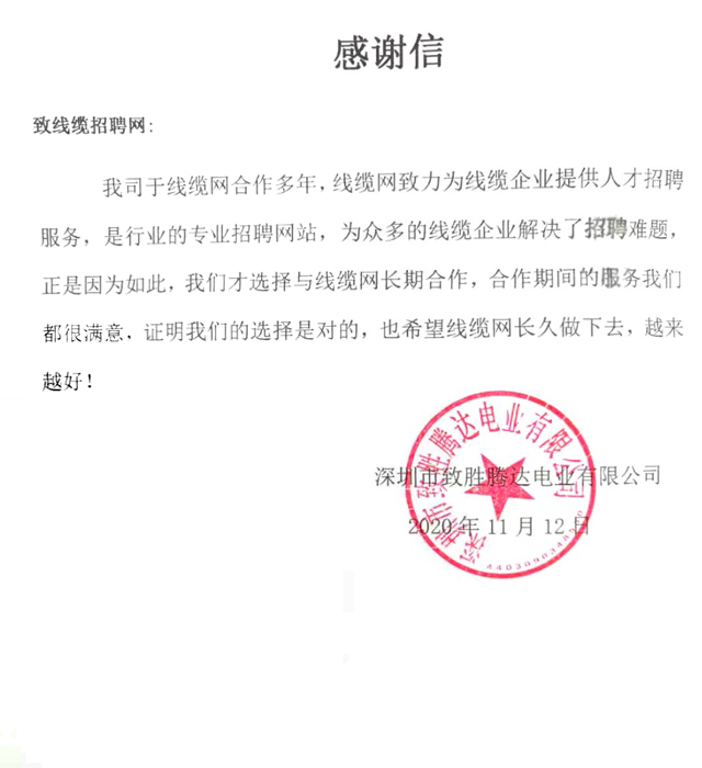 深圳市致胜腾达电业有限公司
